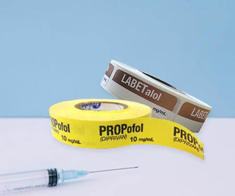 Propofol and Labetalol Anesthesia Labels for Syringe Identification